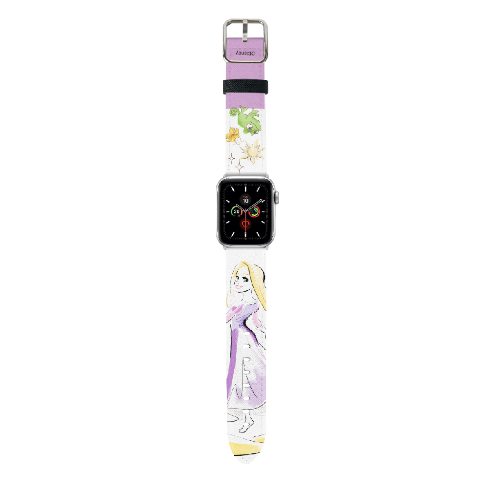 迪士尼 Disney-Apple Watch錶帶-皮革系列-藝術風長髮公主 Rapunzel
