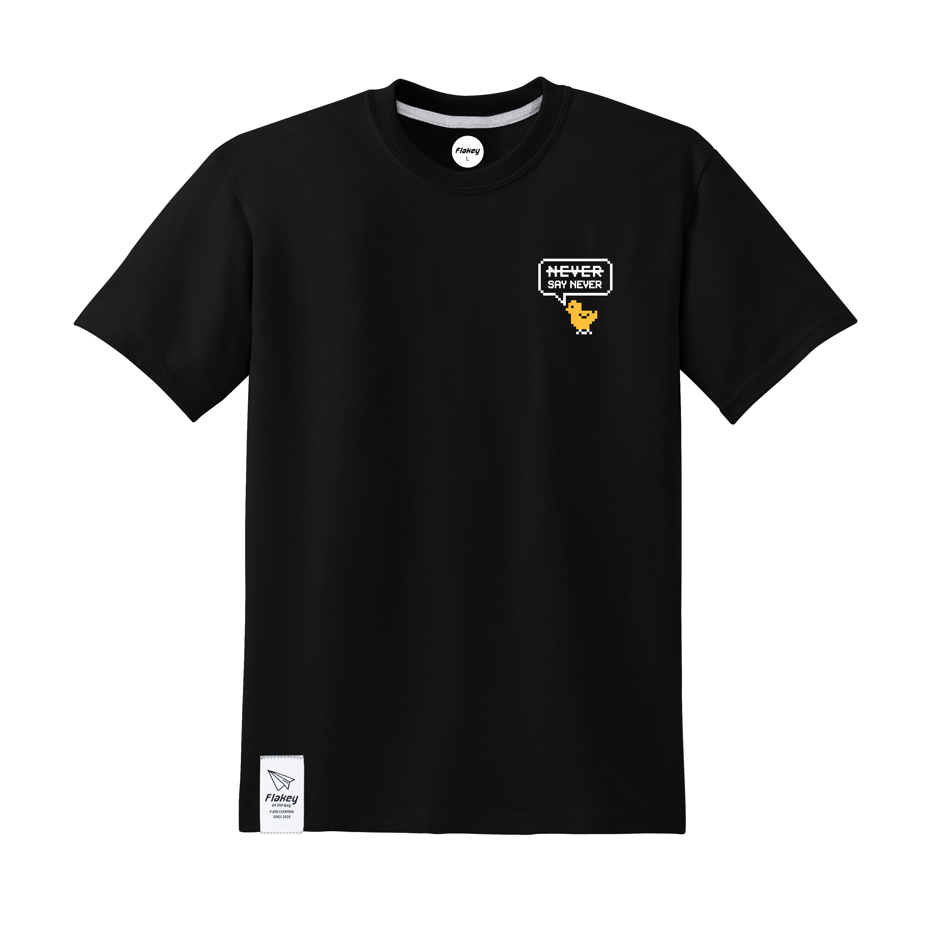 NEVER CHICKEN Tee  ( 黑 : Basic Cut )