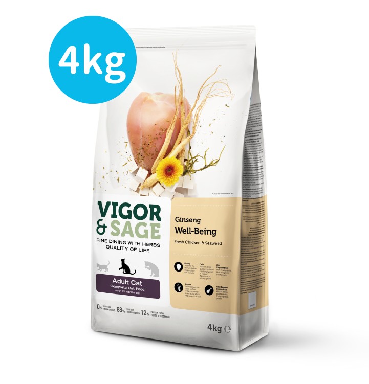 Vigor & Sage丨人參健體成貓糧 4kg