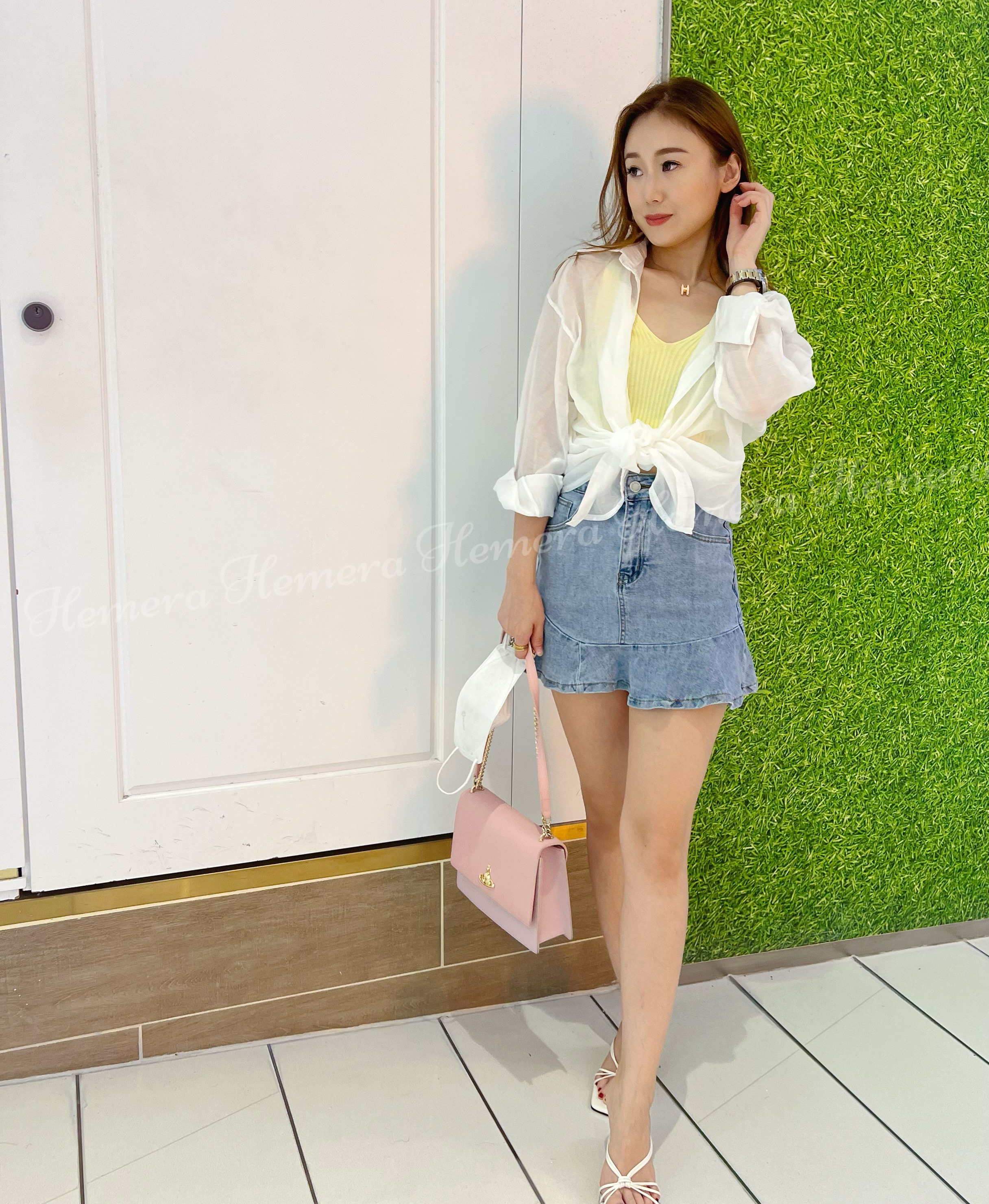 In stock:  Mermaid Denim Skirt Pants SK22S0835