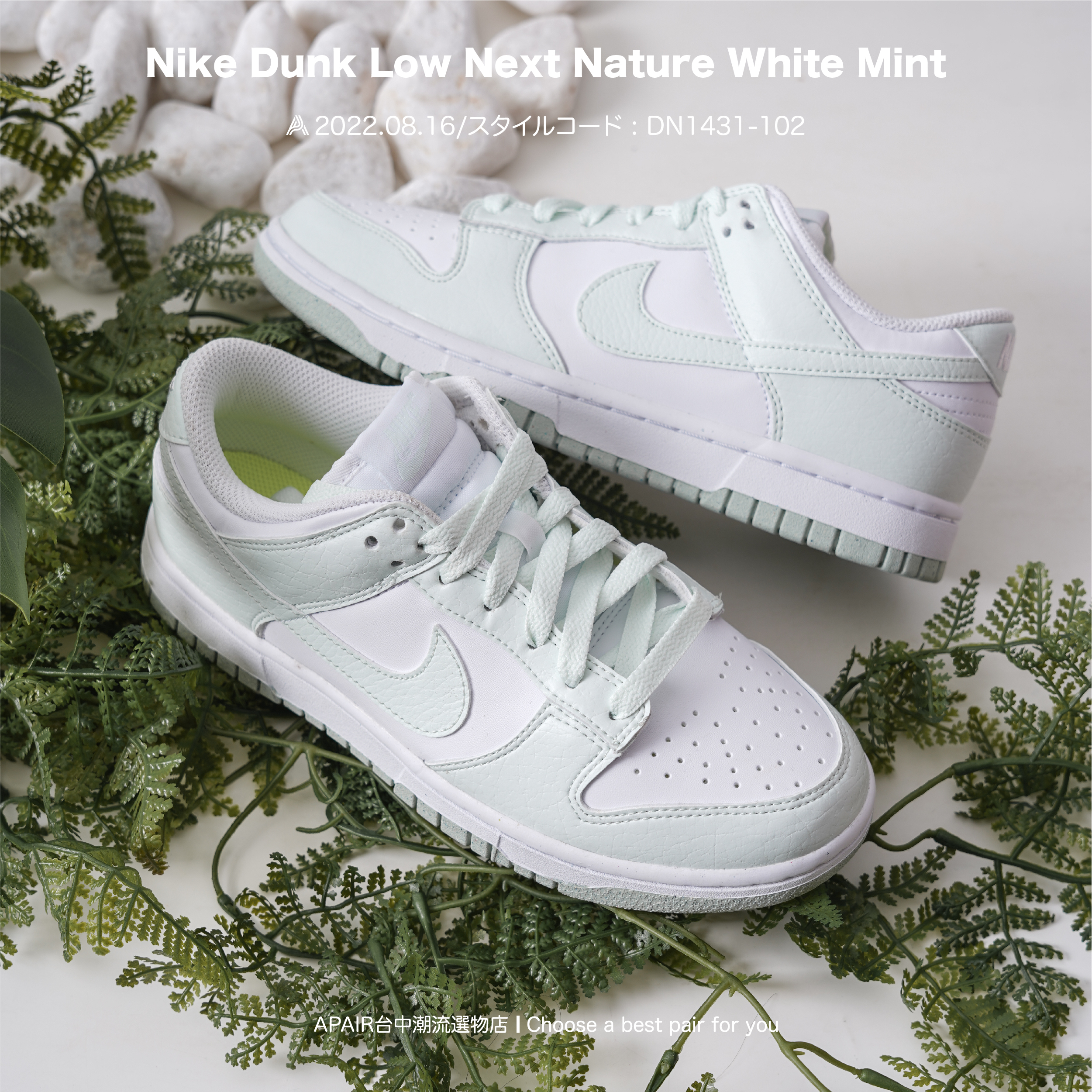 【APAIR】預購 Nike Dunk Low Next Nature White Mint 白茶薄荷 DN1431102