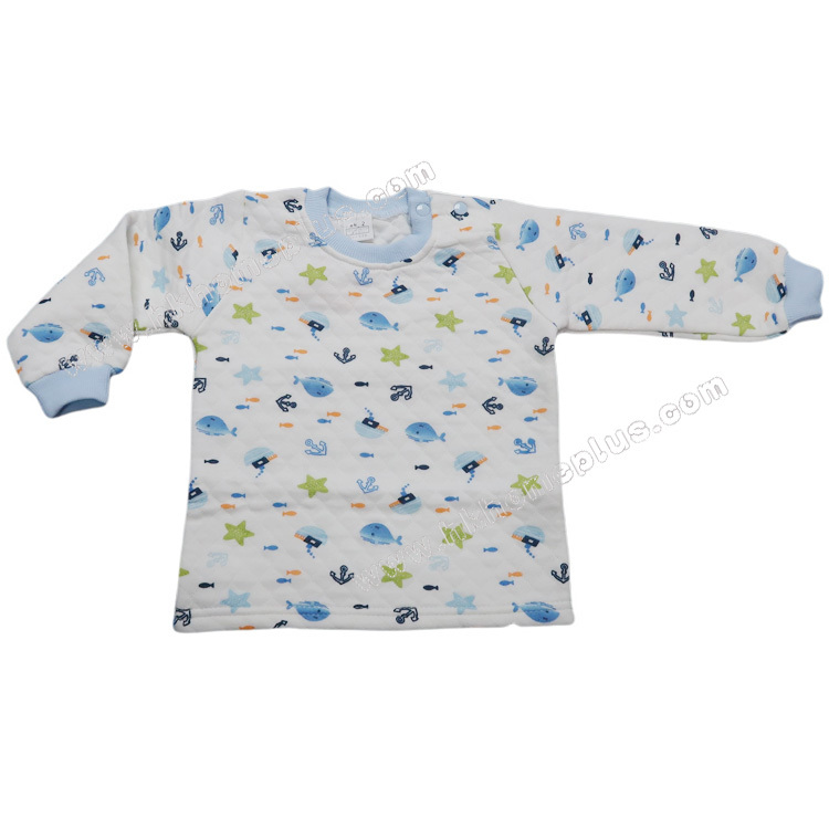 Koma Land: 嬰兒夾絲肩鈕長袖衫 BE6074 (2 及 4 碼)