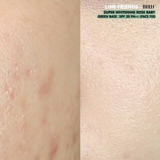 MILLE SUPER WHITENING BABY GREEN BASE SPF 30 PA++ FACE FIX