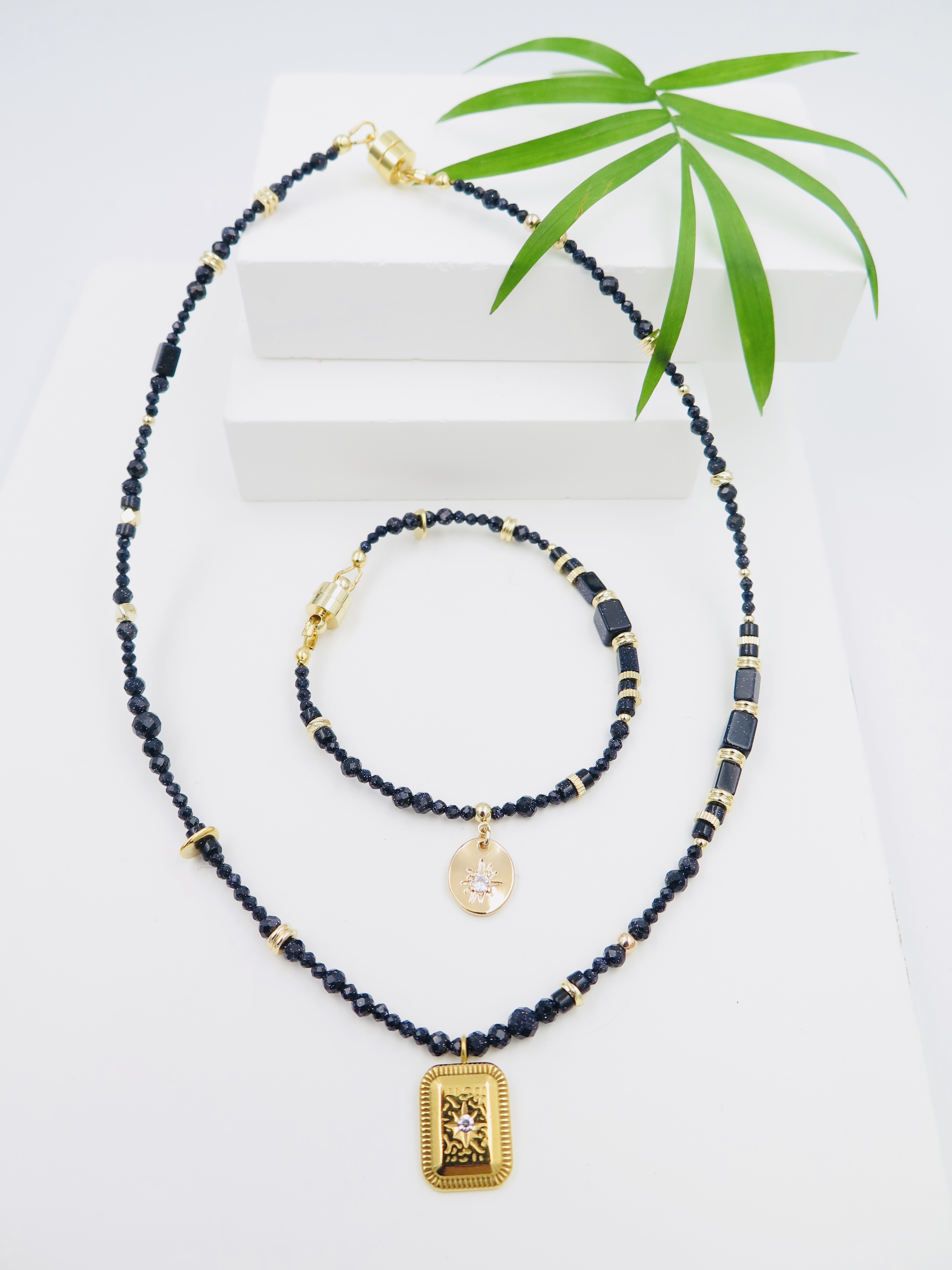 COLE COOL blue sand stone necklace tailor made for her