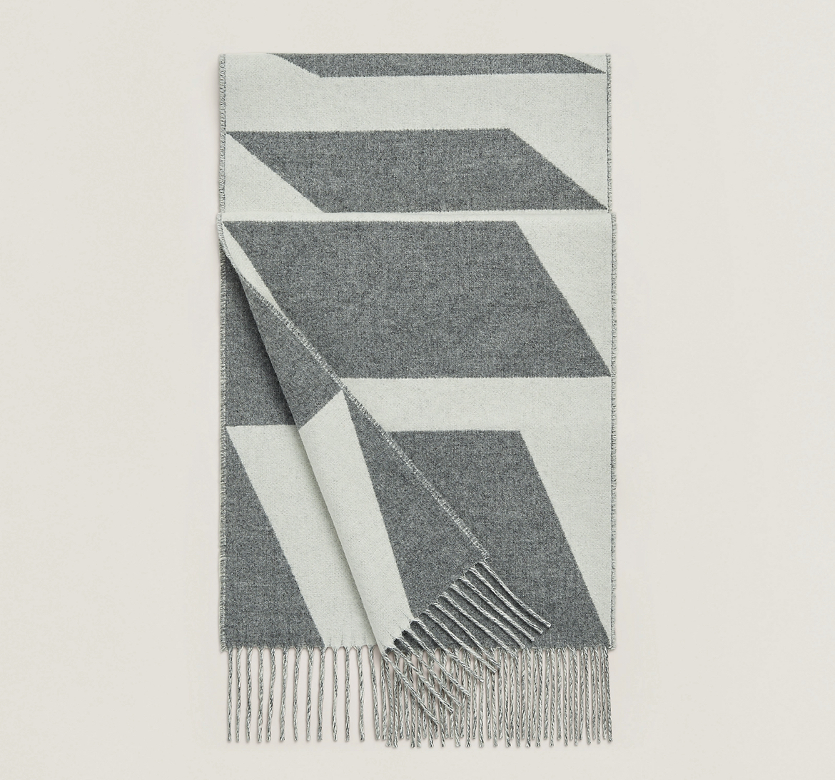 Hermes Casaque Optique頸巾 GRIS