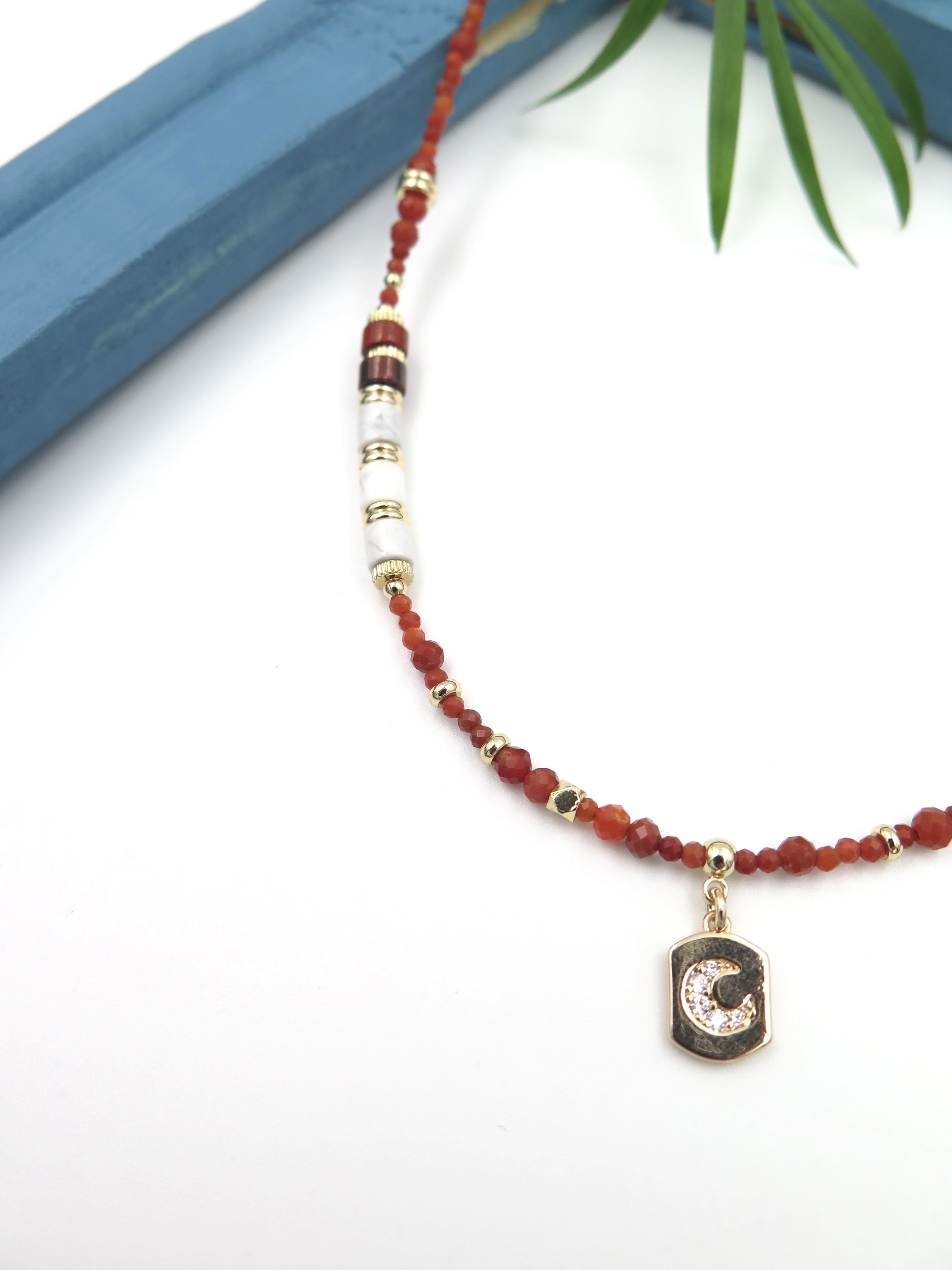 COLE COOL natural South red agate necklace tailor made for her