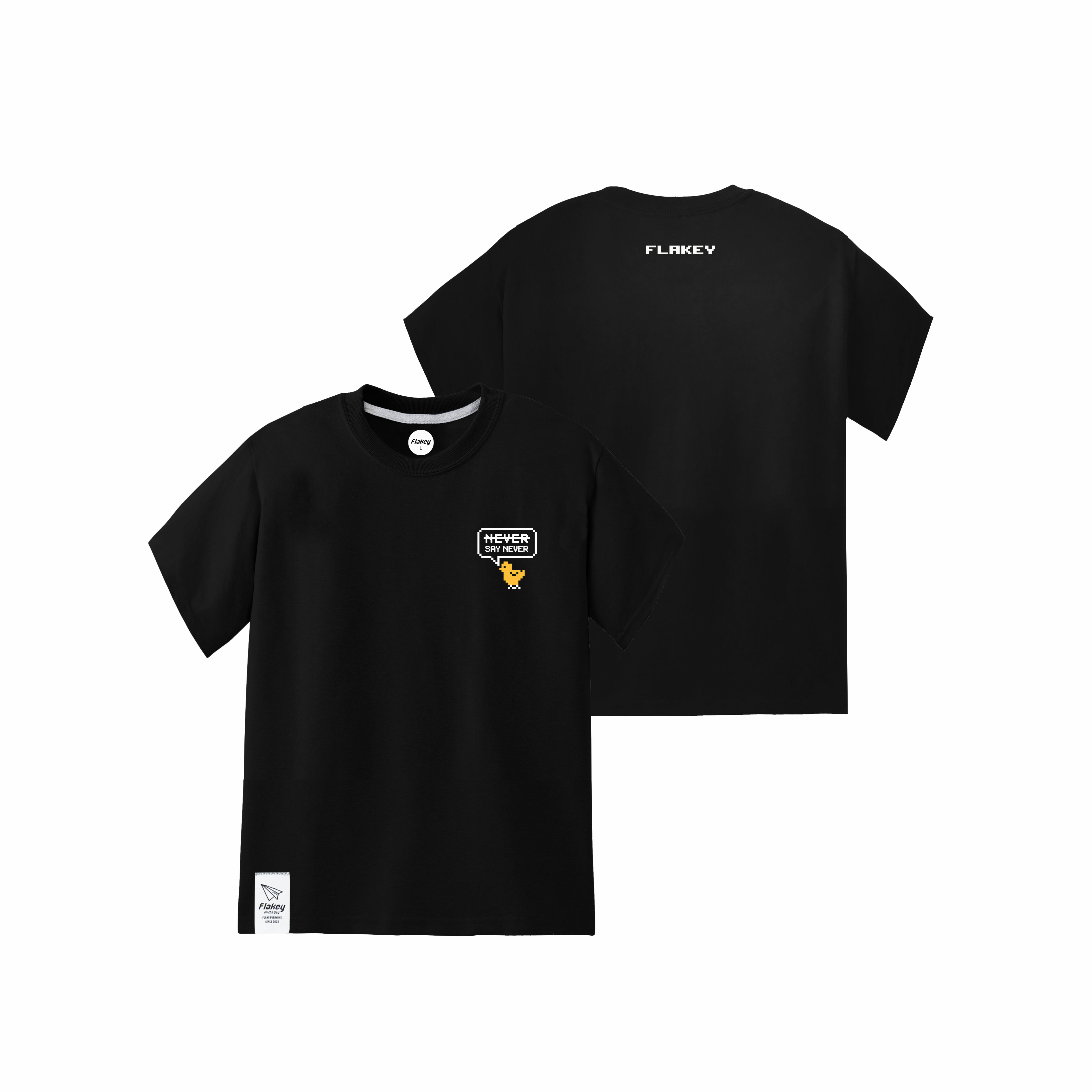 NEVER CHICKEN Tee ( 黑 : Kids Size 120 -140 )