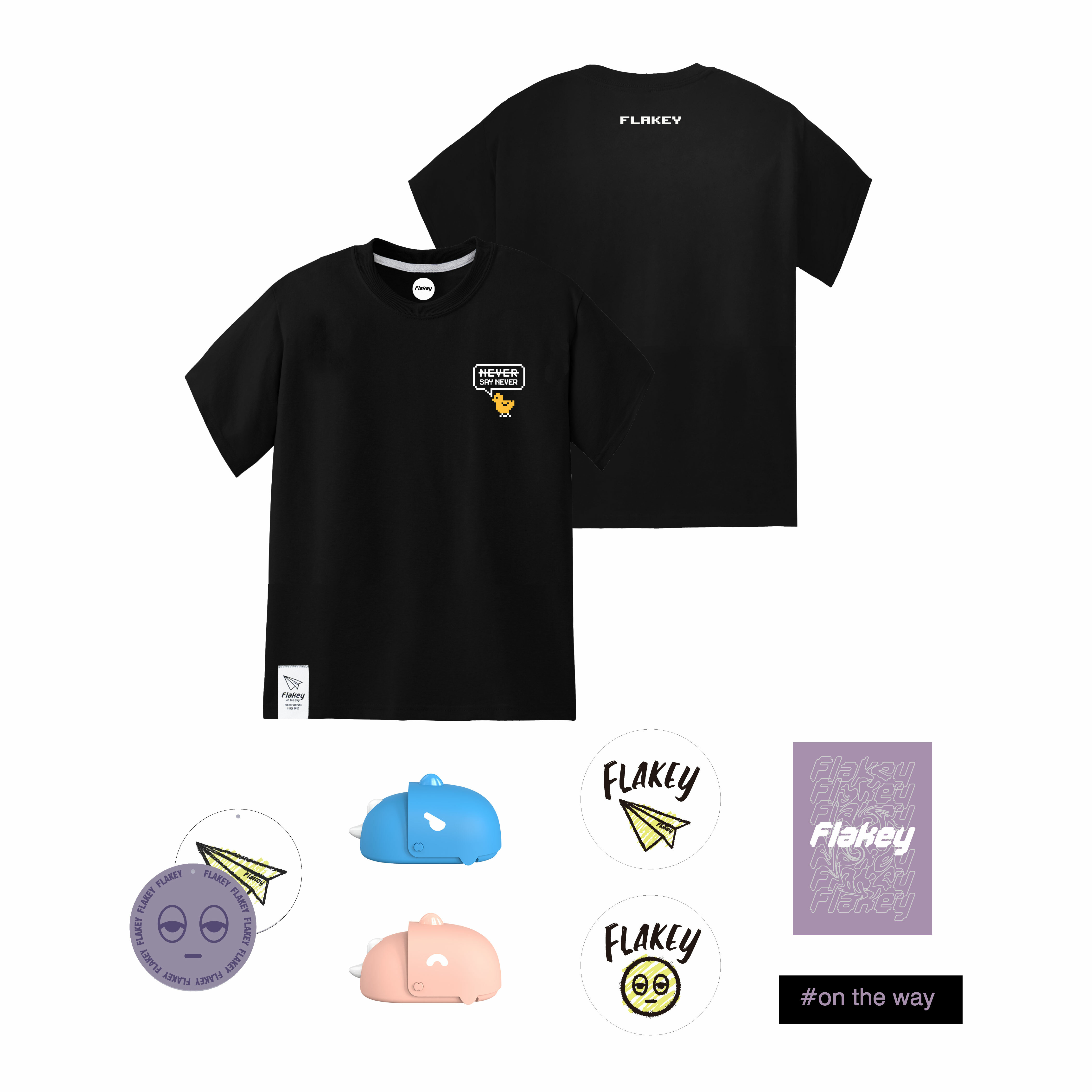 NEVER CHICKEN Tee ( 黑 : Kids Size 120 -140 )