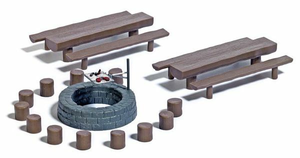 Busch 7781 HO規 Forest Grilling Area 森林燒烤區