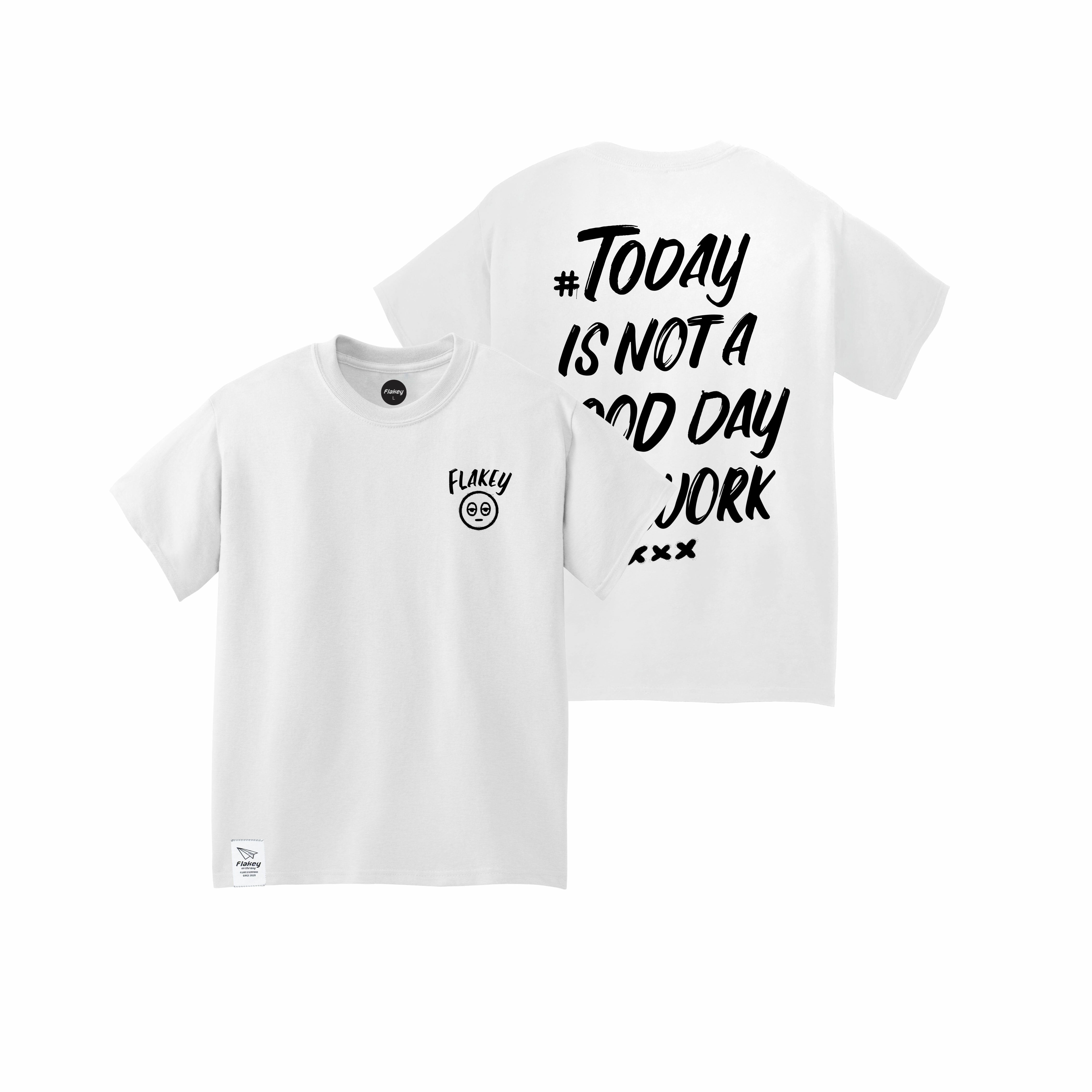 NOT A GOOD DAY Tee ( 白 : Kids Size 120 -140 )