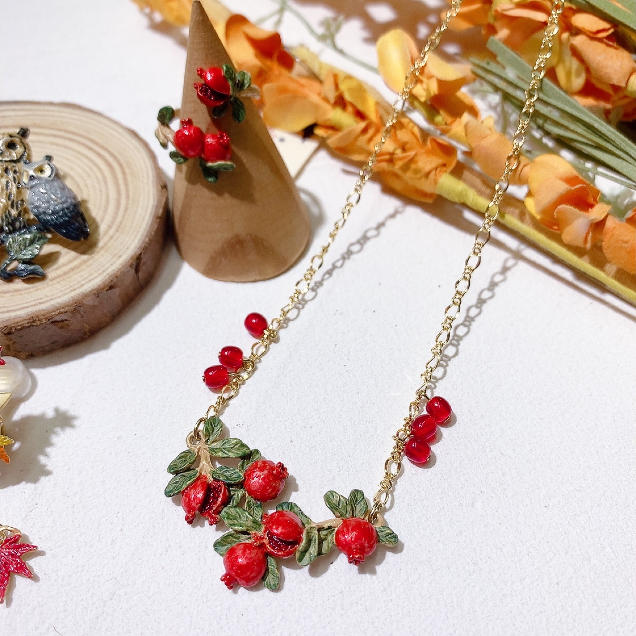 Palnart Poc 魔法石榴頸鏈/戒指