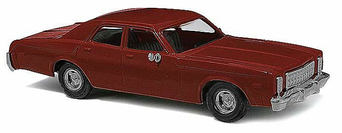 Busch 89121 HO 1976 Plymouth Fury Sedan - Assembled -- Maroon