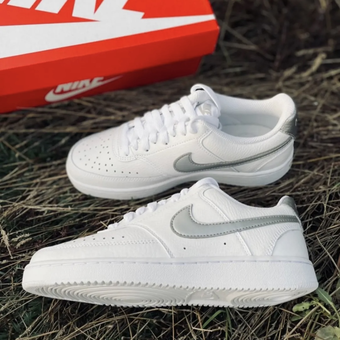 【APAIR】預購 Nike Court Vision Low 白灰 女款 CD5434-111