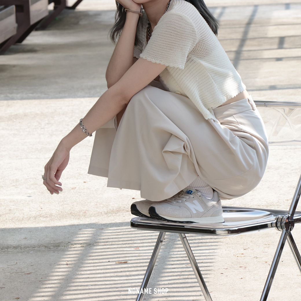 NEW BALANCE NB 574 麂皮 反光 IU同款 燕麥米白 (男款)