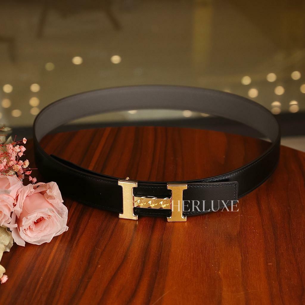 H gourmette permabrass brosse belt 32mm CC (可選擇皮帶顏色及長度)