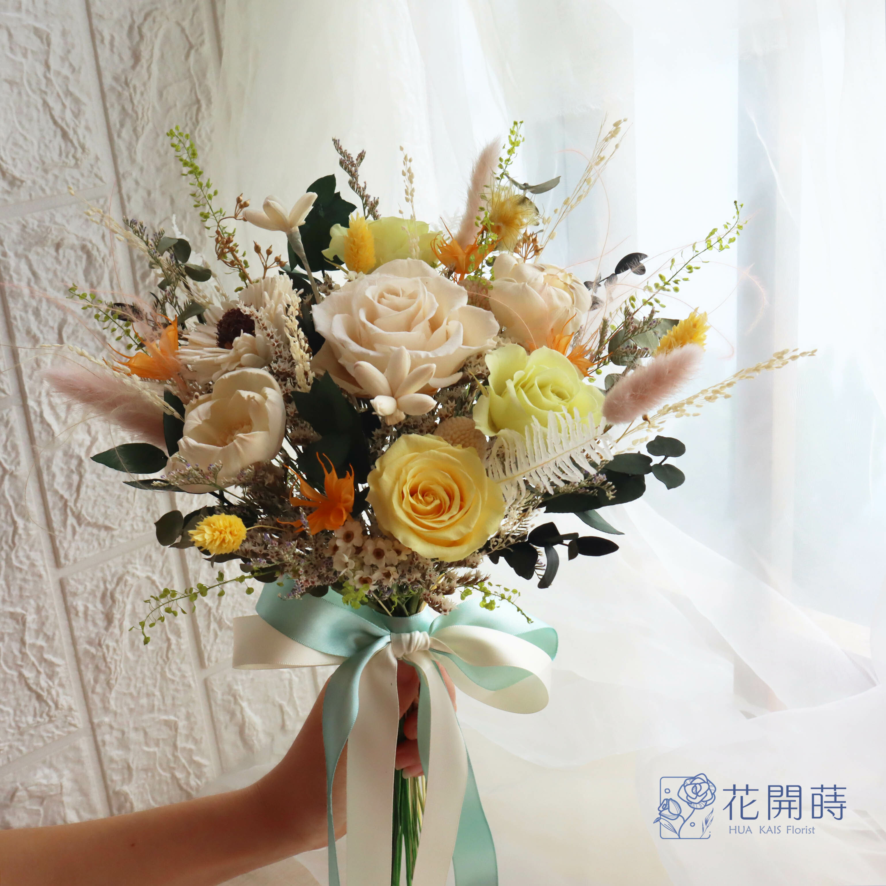 新娘捧花|清新感|永生花捧花|外拍捧花|韓式捧花