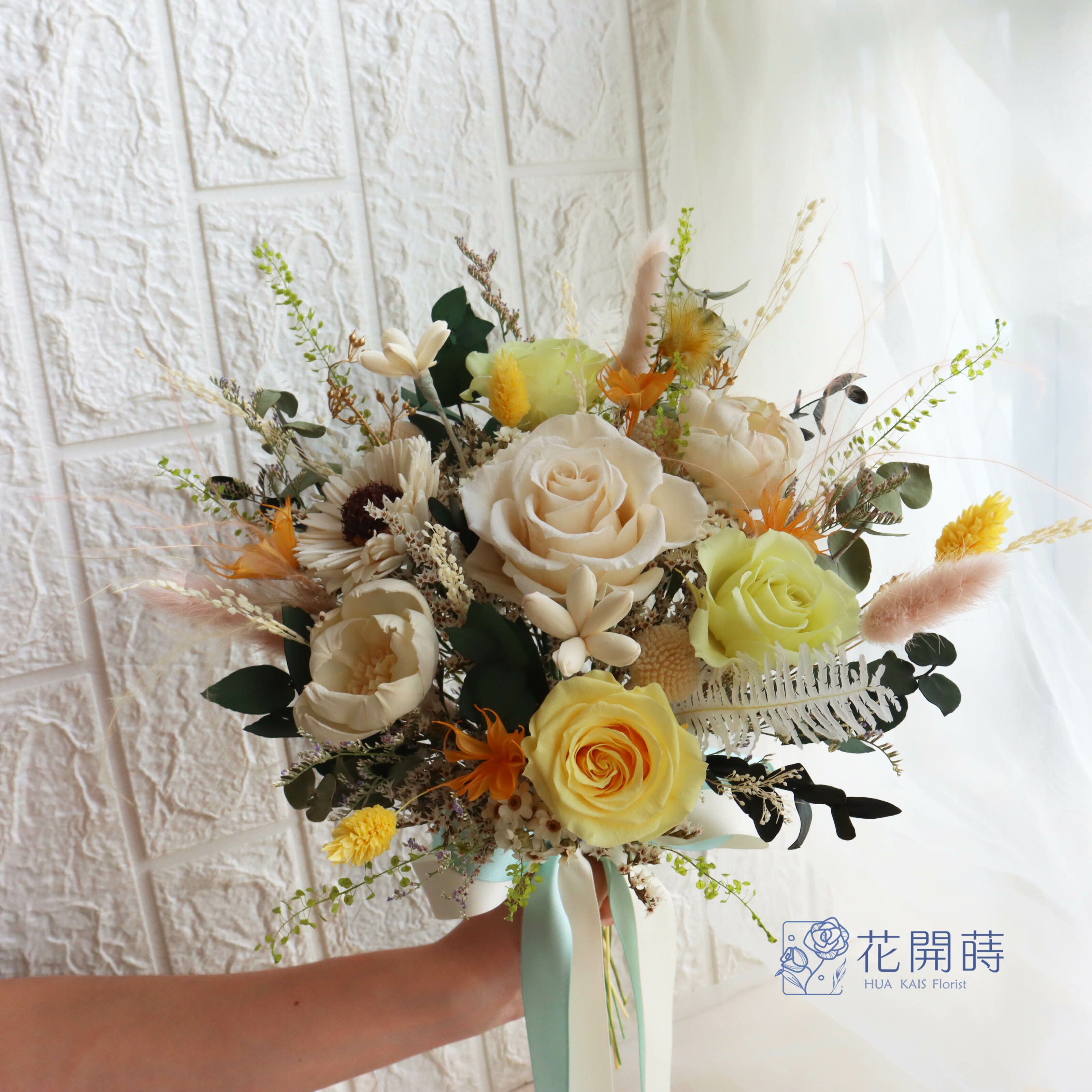 新娘捧花|清新感|永生花捧花|外拍捧花|韓式捧花