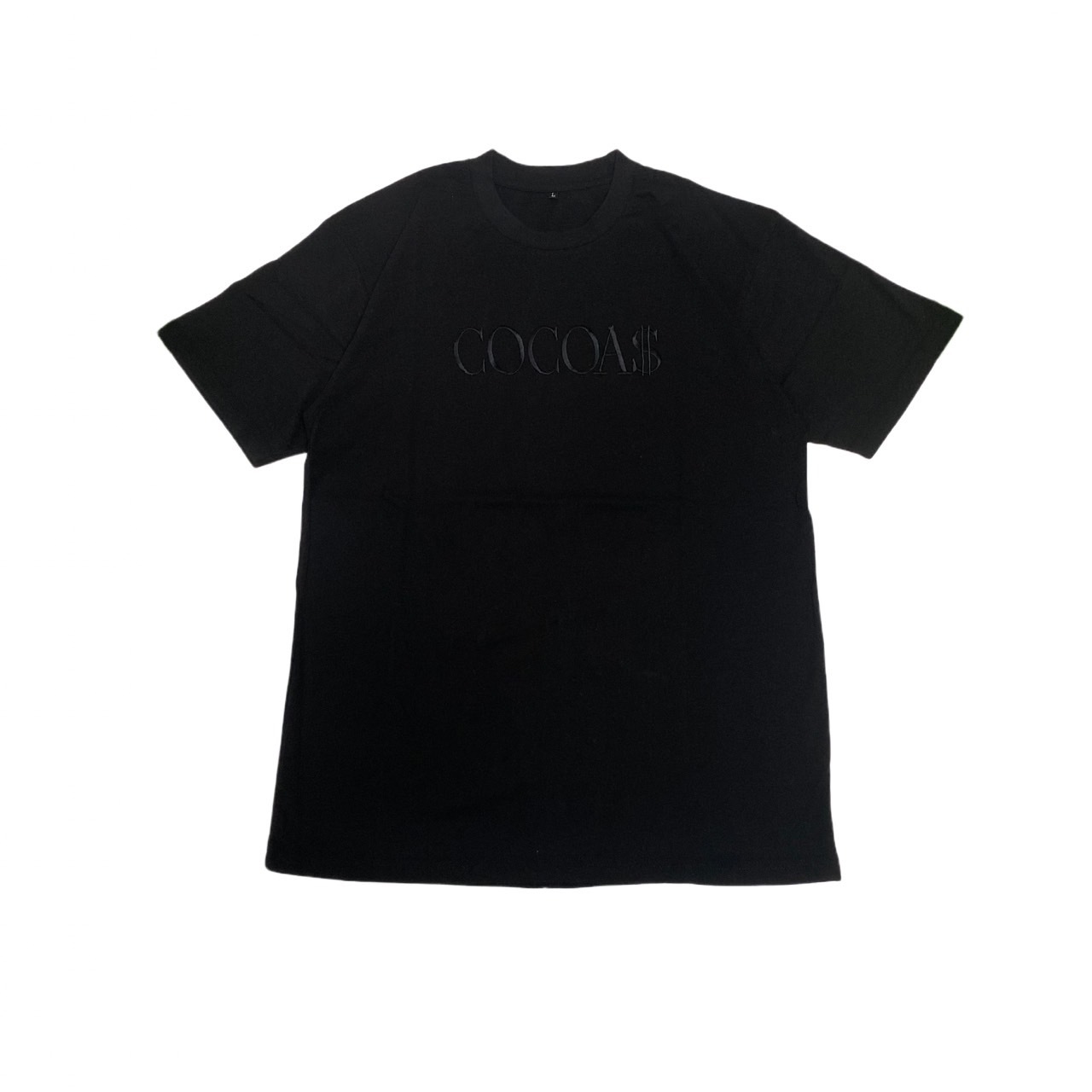 COCOA$ 電繡LOGO短T-全黑配色