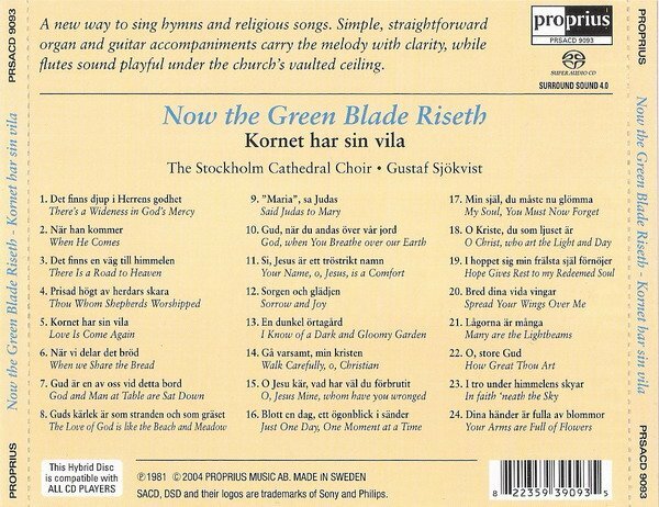 Stockholm Cathedral Choir-Now the Green Blade Riseth SACD