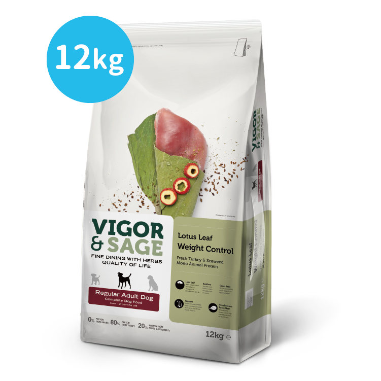 Vigor & Sage丨荷葉控制體重全犬種成犬糧 12kg
