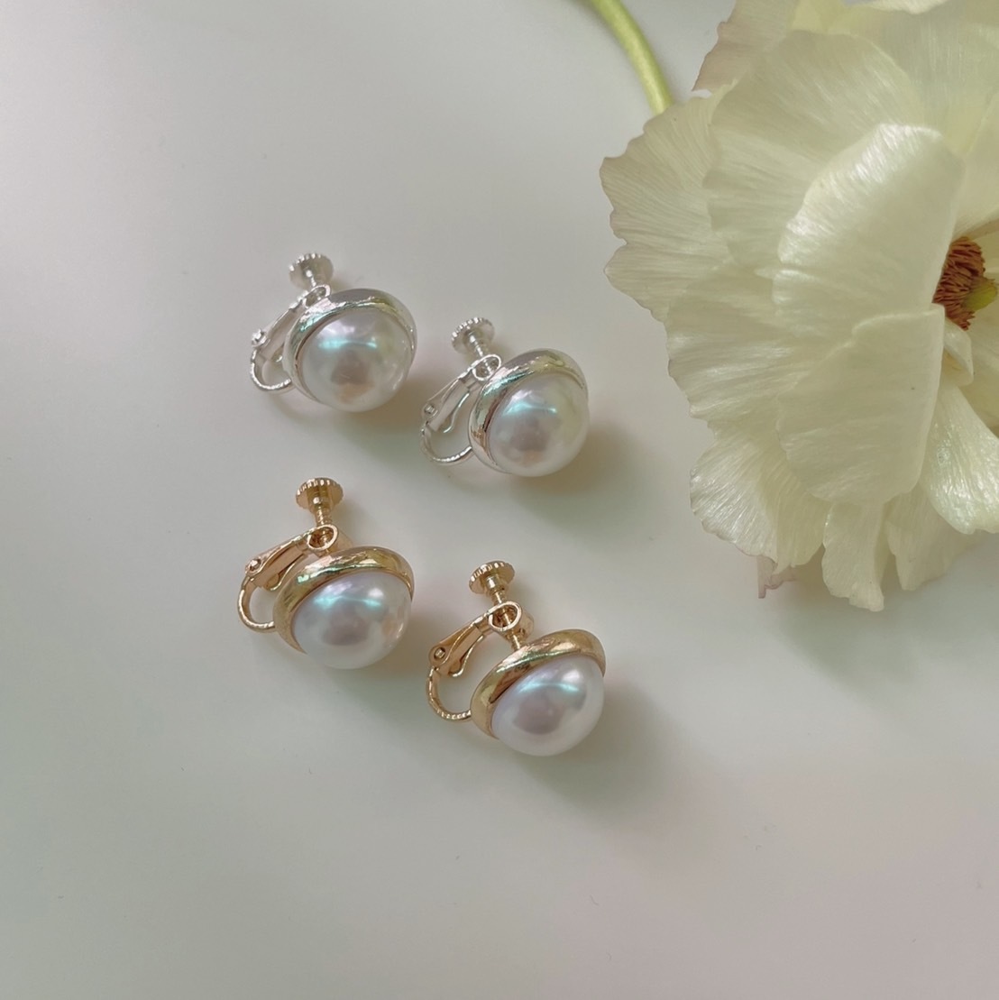 (夫人自訂款) 經典珍珠 耳夾耳環