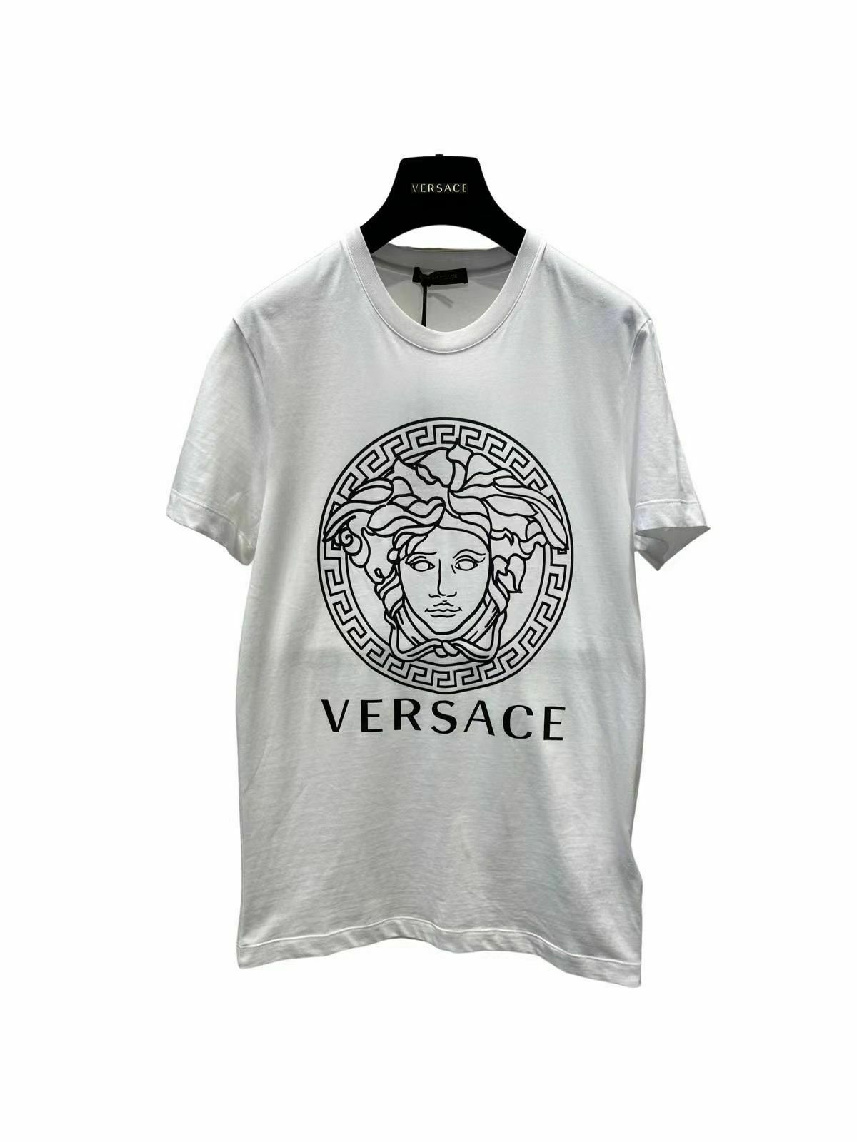 VERSACE MEDUSA WHITE T SHIRT WITH HUGE MEDUSA HEAD LOGO