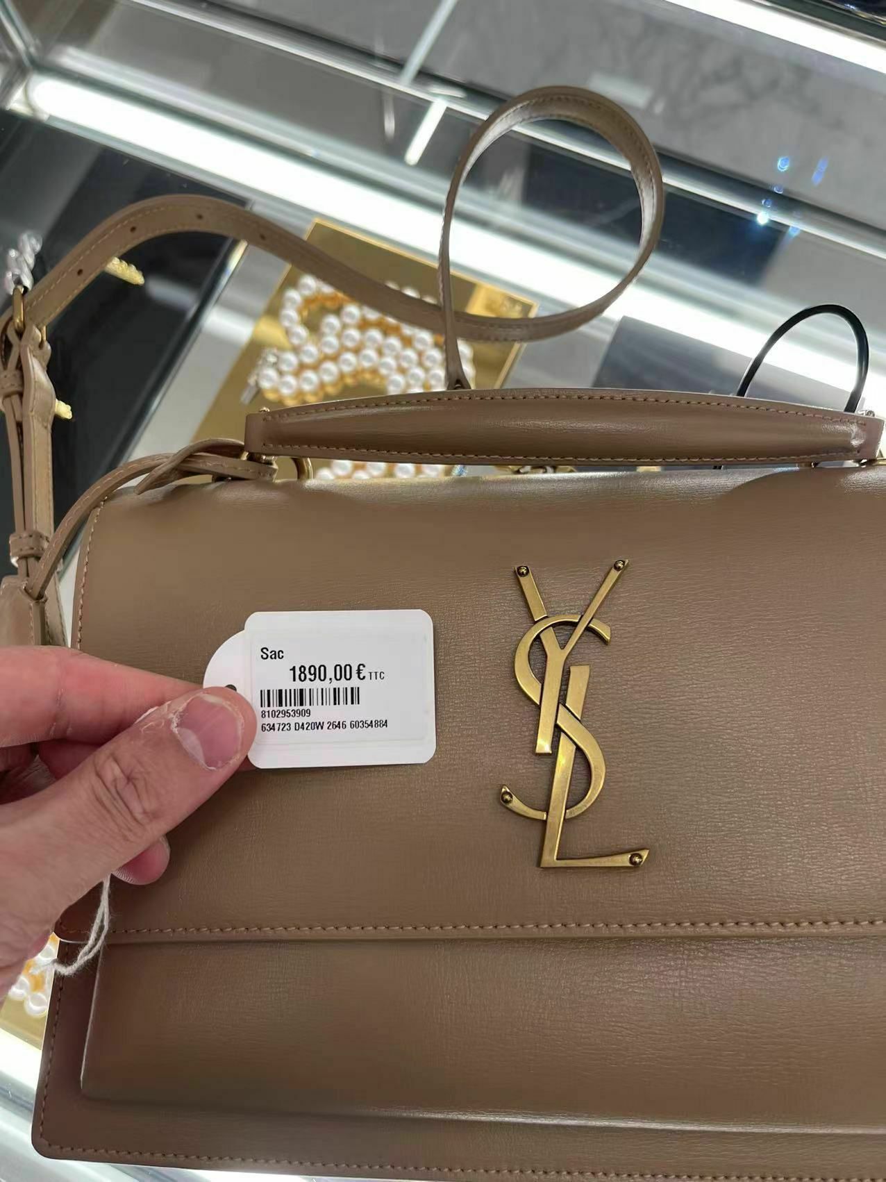 ysl brown sling bag