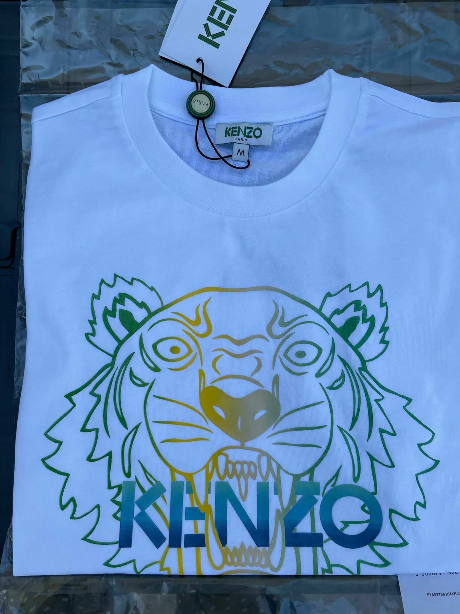 KENZO WOMEN TSHIRT WITH TIGER HEAD LOGO