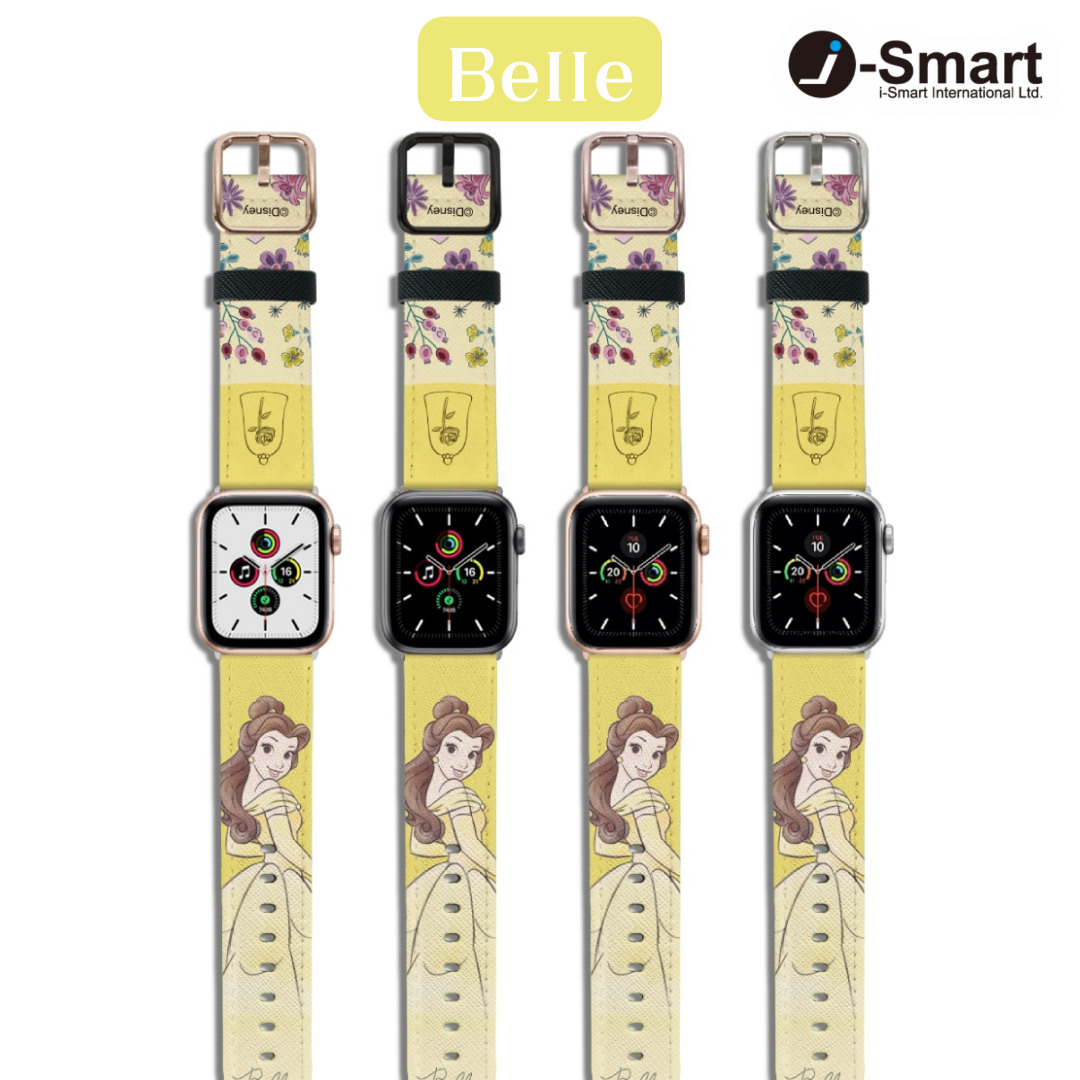 迪士尼 Disney-Apple Watch錶帶-皮革系列-經典公主貝兒 Belle