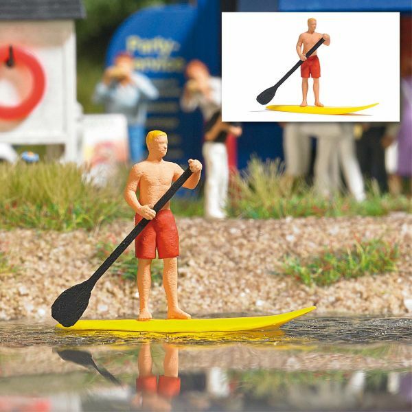 Busch 7864 HO規 Stand Up Paddling 站著划槳的男人
