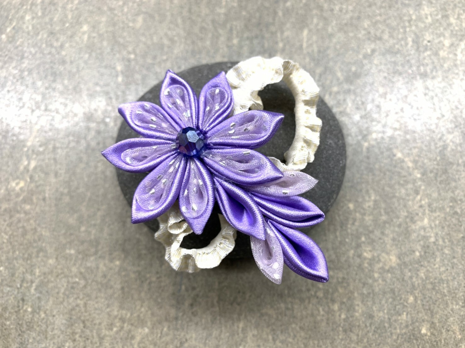 日式多層水晶簪花/紫藤/配飾