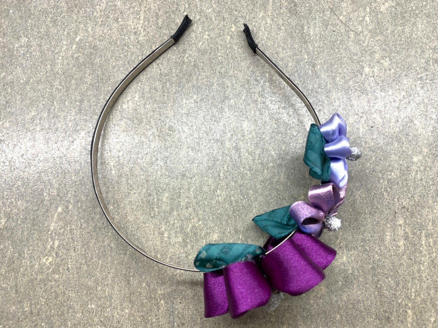 日式多瓣簪花/紫櫻/髮飾