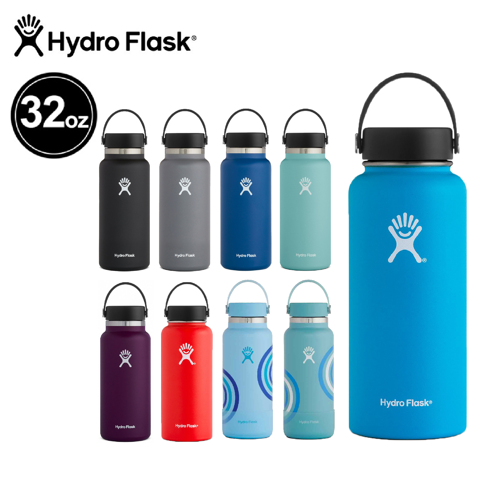 Hydro Flask 美國 32OZ/946ML 寬口不銹鋼保溫瓶 (多色) 保冷/雙壁真空絕緣技術/不含雙酚A 52HF32TS
