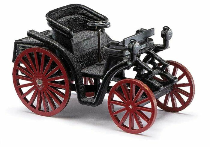 Busch 59916 HO 1893 Benz-Patent Motorwagen - Assembled -- Black, Red