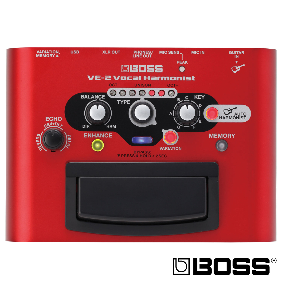 BOSS VE-2 人聲和聲效果器 即時辨別吉他和弦
