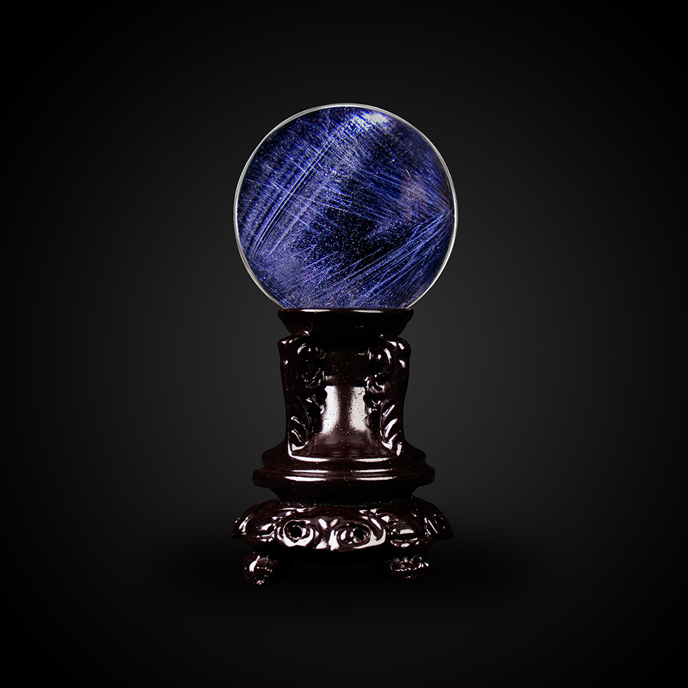 藍針全美白水晶球 6.2cm 淨化磁場