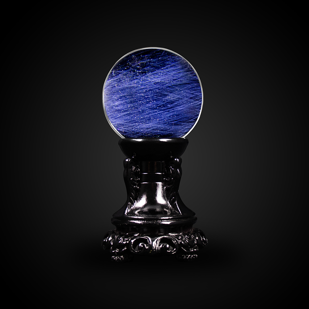 藍針全美白水晶球 5.8cm 淨化磁場