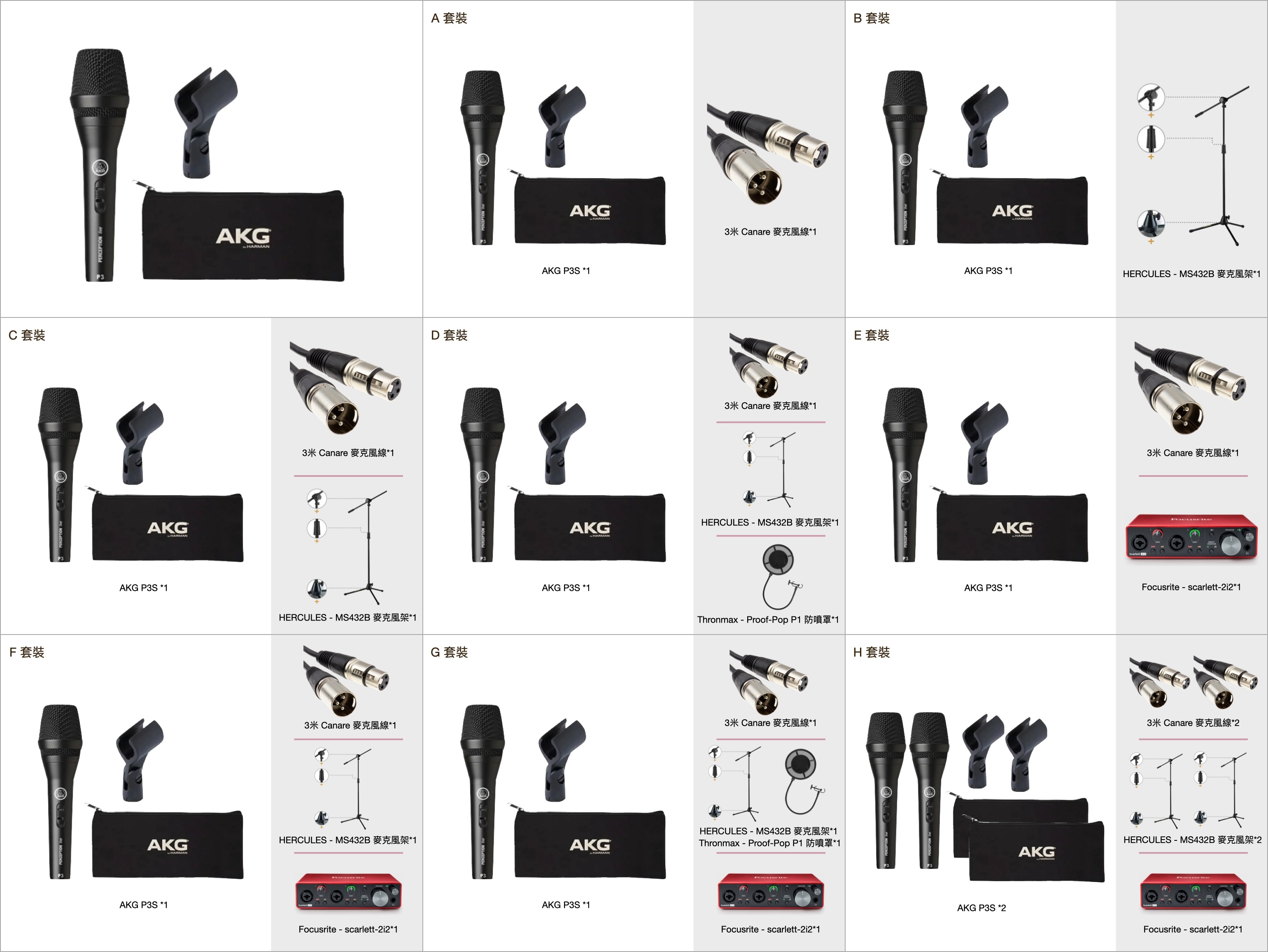 AKG AKG - P3S 專業人聲麥克風 microphone 動圈式麥克風 第 3 張圖片｜三峽銅管 / 管樂