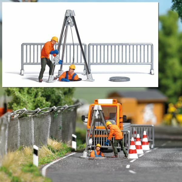 Busch 7907 HO規 Kanalarbeiter 下水道工人