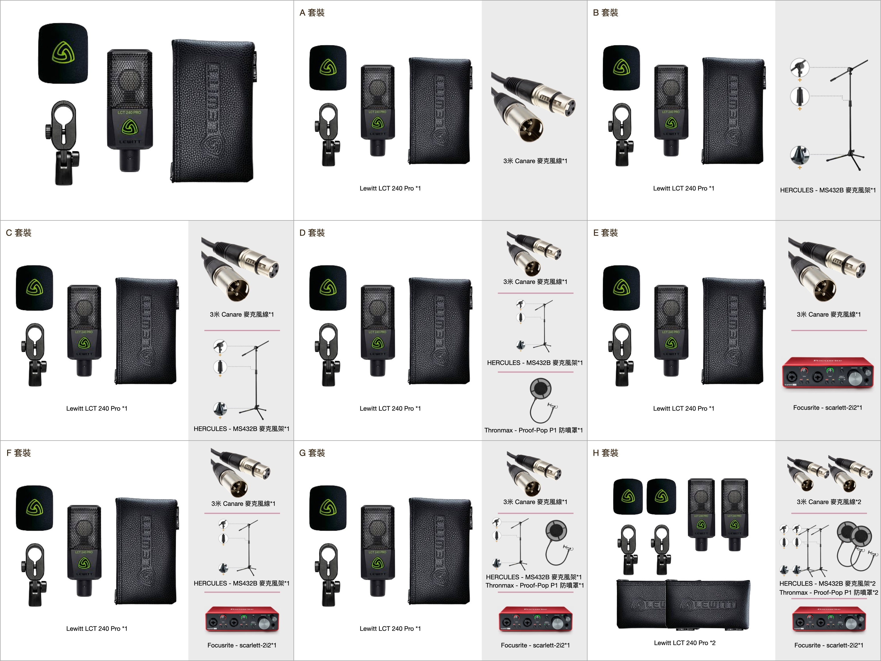 Lewitt LEWITT - LCT 240 Pro 電容式麥克風 專業麥克風 人聲麥克風 錄音麥克風 第 5 張圖片｜三峽銅管 / 管樂