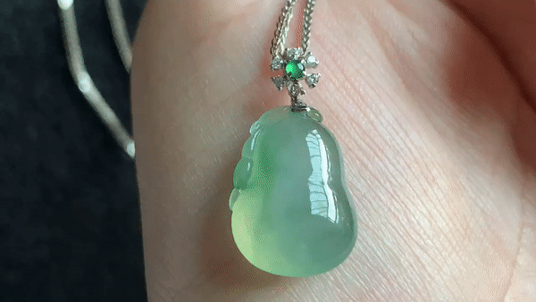 冰飄花福瓜, 天然翡翠A玉, 緬甸玉, Jade, Jadeite