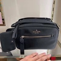[S] KATE SPADE THE LITTLE BETTER NYLON CAMERA BAG,BLACK, WKR00572-001 (SKS182)