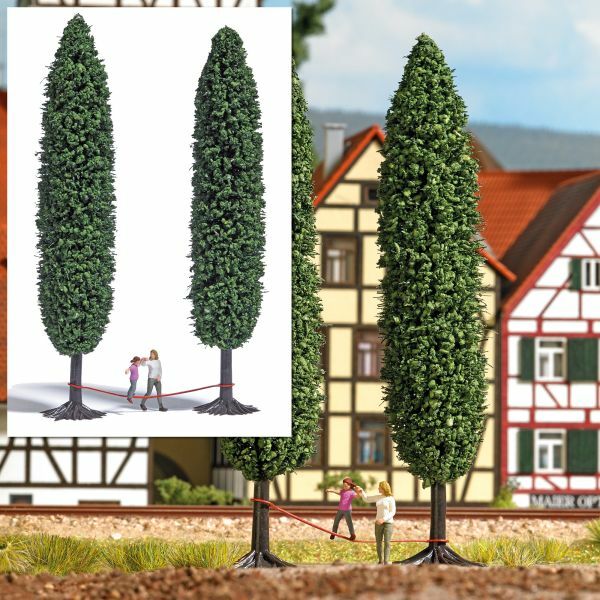 Busch 7945 HO規 Slackline 走繩索的母子與樹