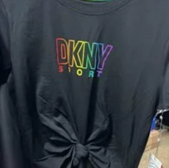 [S] DKNY SPORT LOGO SHORT SLEEVE T-SHIRT, BLACK, DP2T8782-BLK (SD176)