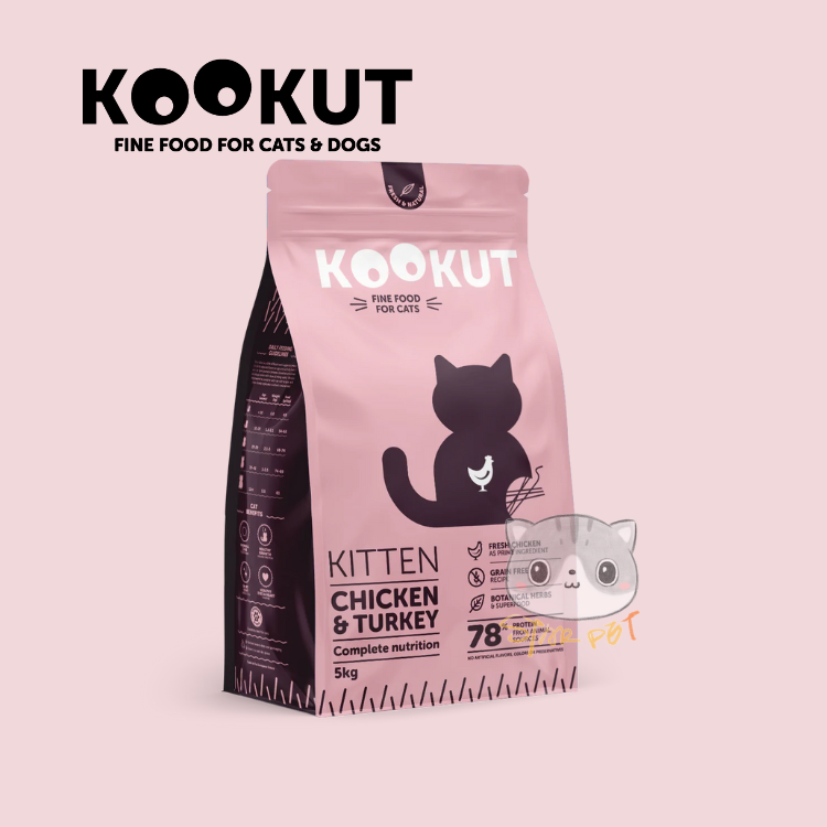 【Best Before 2026/01/16】 KOOKUT Chicken & Turkey Kitten Food 1.5kg