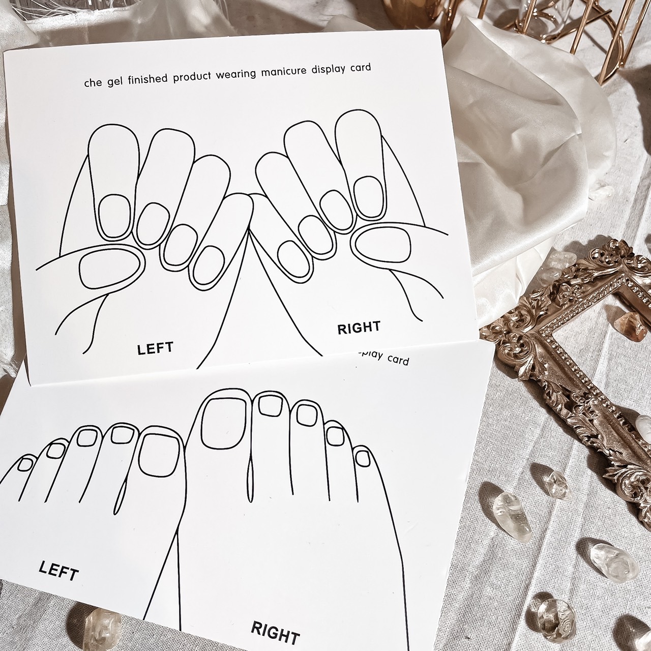 日系美甲練習卡紙 指甲展示作品卡紙