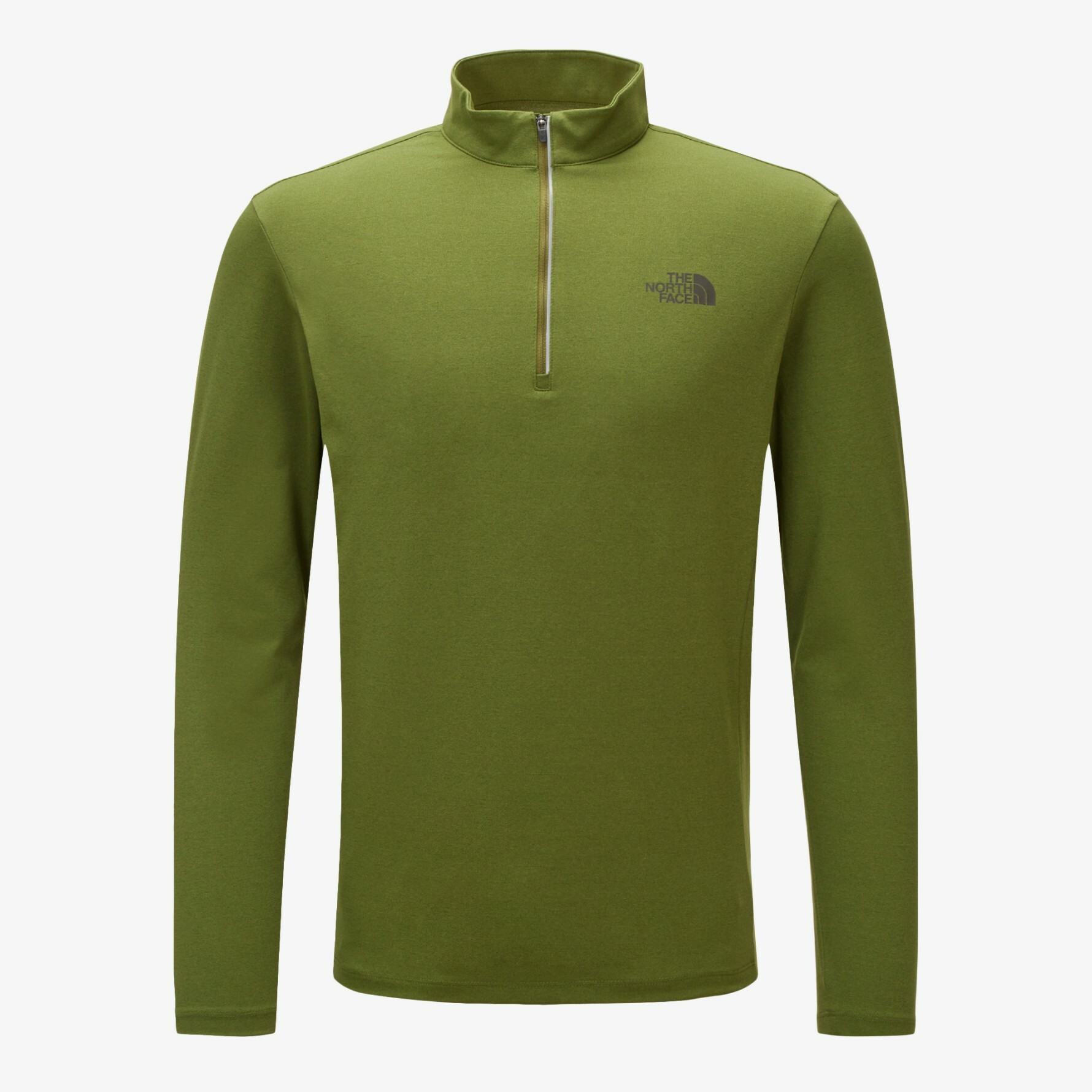 THE NORTH FACE BANFF L/S ZIP TEE 男 半拉鍊 長袖 綠  NT7LN50C