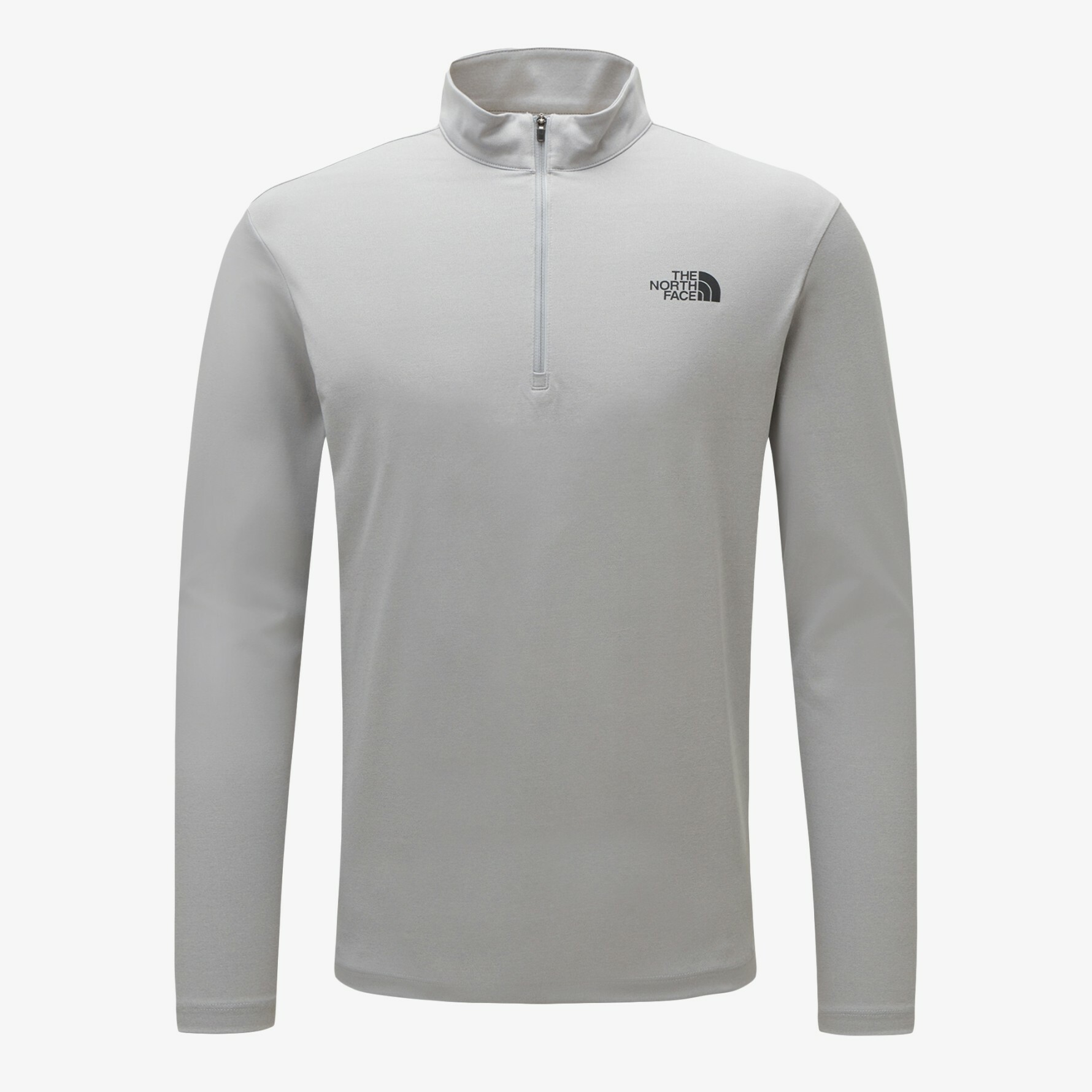 THE NORTH FACE BANFF L/S ZIP TEE 男 半拉鍊 長袖 白灰 NT7LN50D