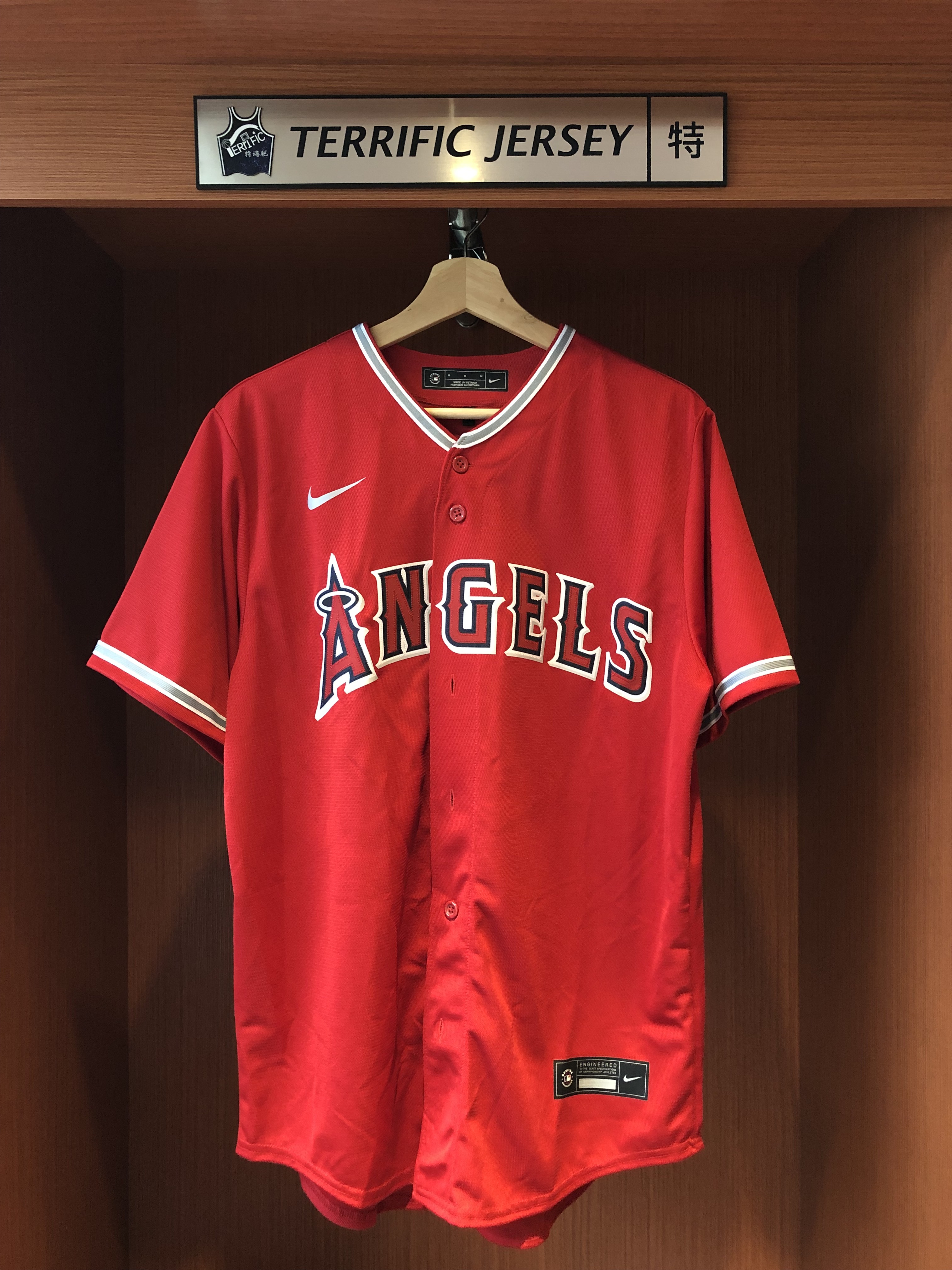 特瑞肥= Shohei Ohtani 天使紅大谷翔平Nike MLB Jersey 球迷版棒球衣