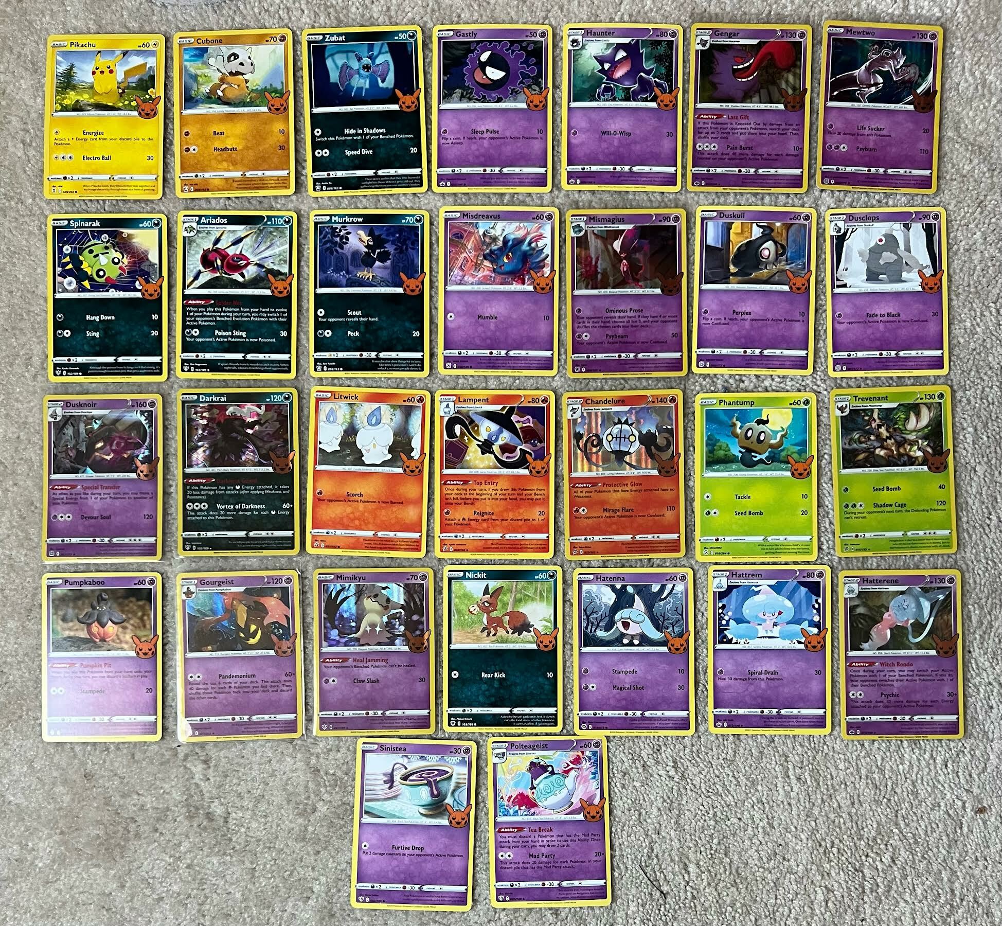 136 187 pokemon card Trick or Trade Complete Master Set (30/30) 2022 Trick or Trade Type pokemon halloween cards list 2022
